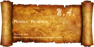 Moosz Aranka névjegykártya
